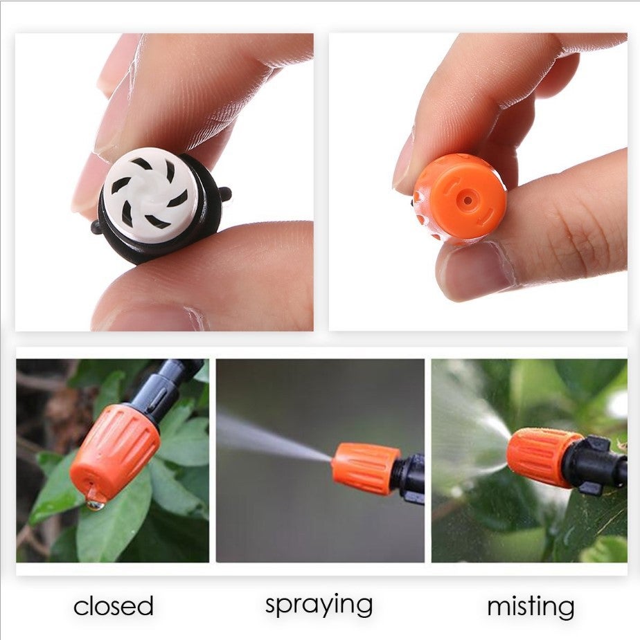 Kit d'arrosage goutte à goutte 30 m 50, comprenant buse de pulvérisation, émetteur et accessoires cannelés, dispositif d'arrosage automatique DIY - 3