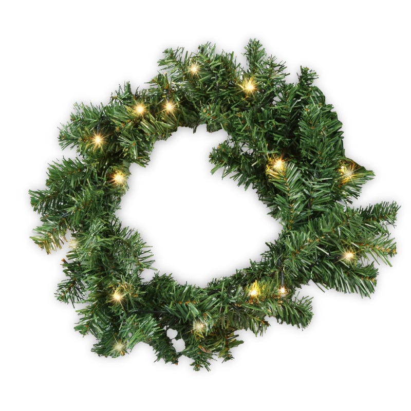 Guirlande De Pin Artificiel Avec Lumières LED Intégrées - Longueur 2,7 M, Piles AA, Décor Noël Pour Porte, Cheminée, Mur | Réutilisable, Imperméable