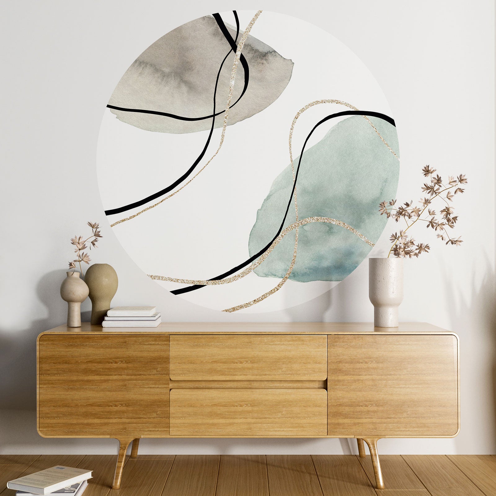 Stickers rond / cercle - Design - 3617680329047 - Adhésif MAT - Diamètre 110 cm - 2