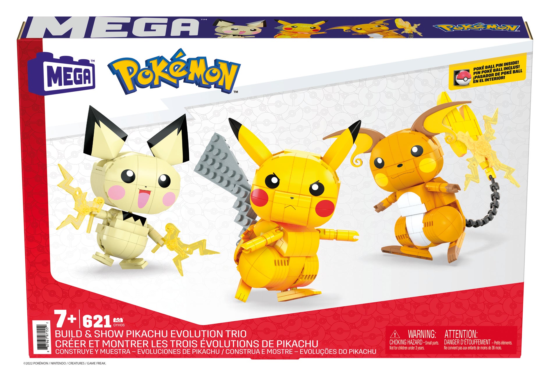 Mega Construx- Pokemon Pikachu Gigante, Personaggio Da Assemblare Da Oltre 600 Pezzi 8anni