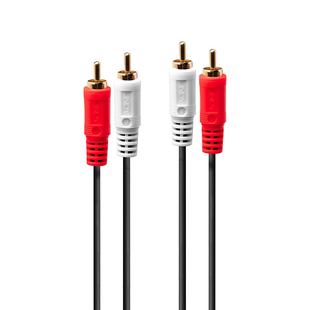 Câble Audio RCA 10 Mètres - 2 Connecteurs (rouge/blanc), Neuf, Pour Home Cinéma Ou Chaîne Hi-fi