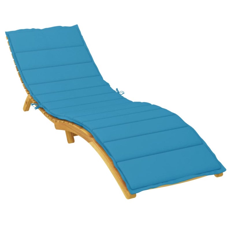 Cojín de tumbona de tela Oxford azul 200x50x3 cm vidaXL - 3