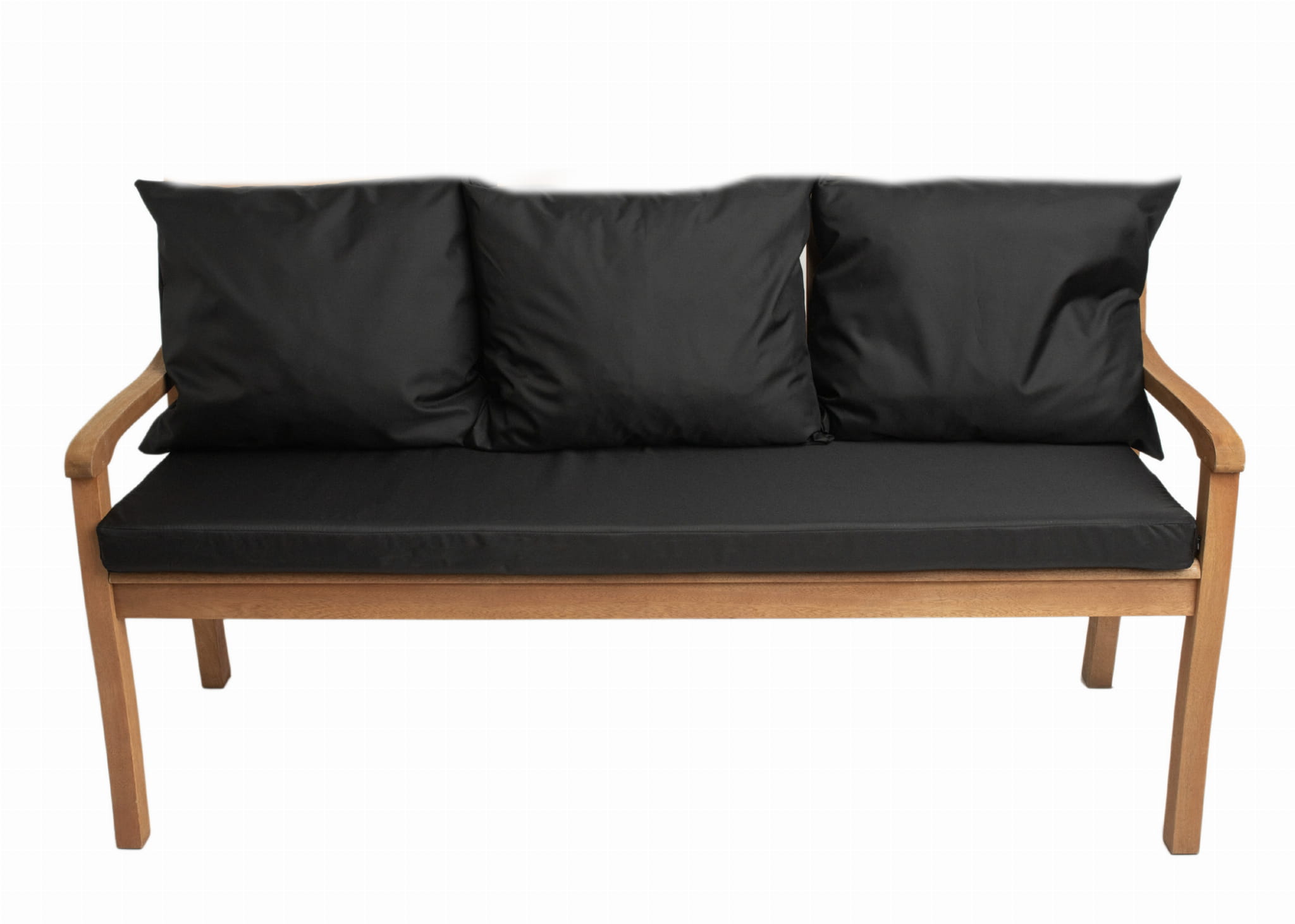 Poduszka ogrodowa na ławkę 150x50x7cm/3x50x56cm Poduszka na ławkę Czarna poduszka na meble ogrodowe Wygodne poduszki na sofę 3 osobową balkon
