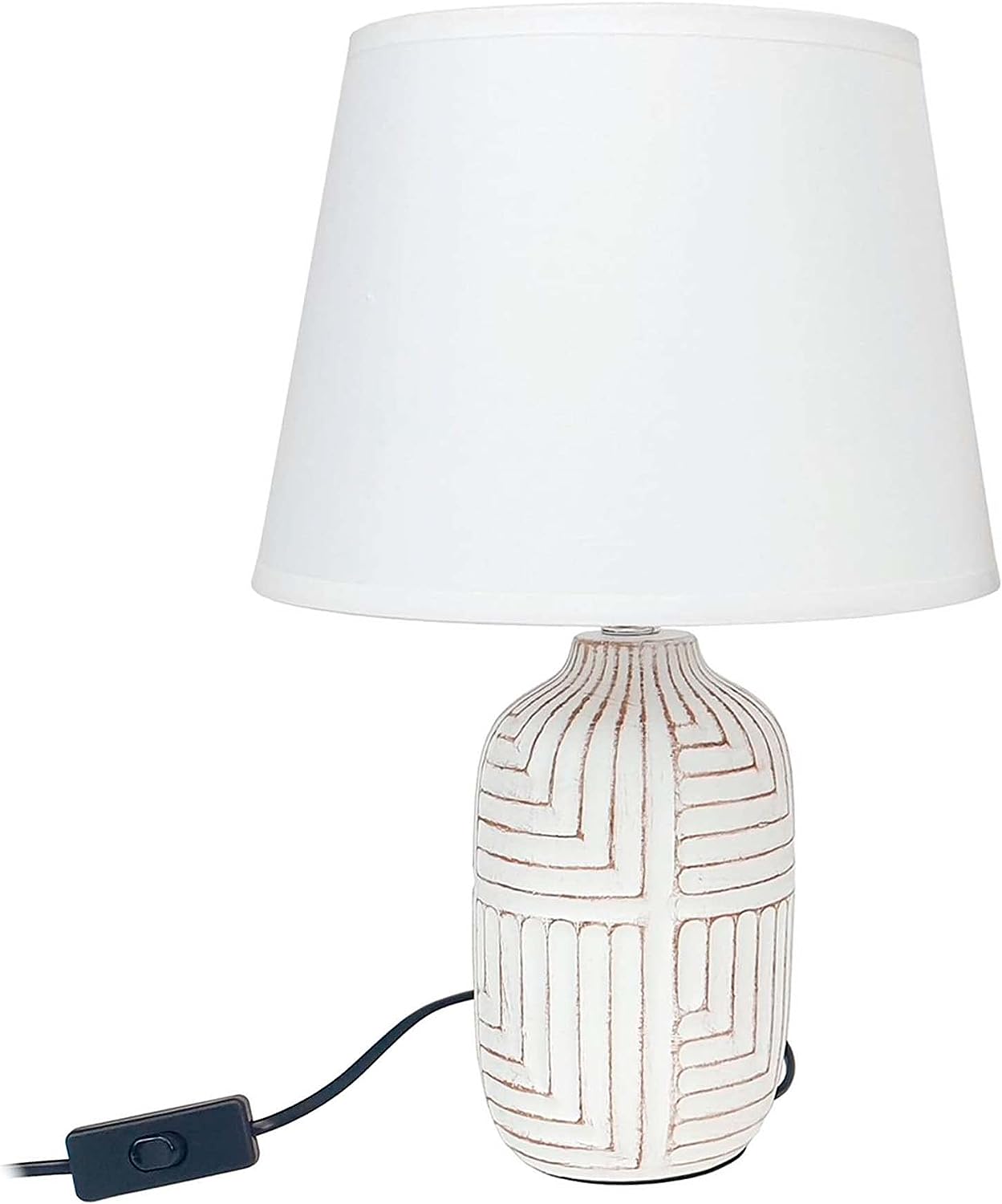 Lampe de chevet pied ceramique taupe - Maison