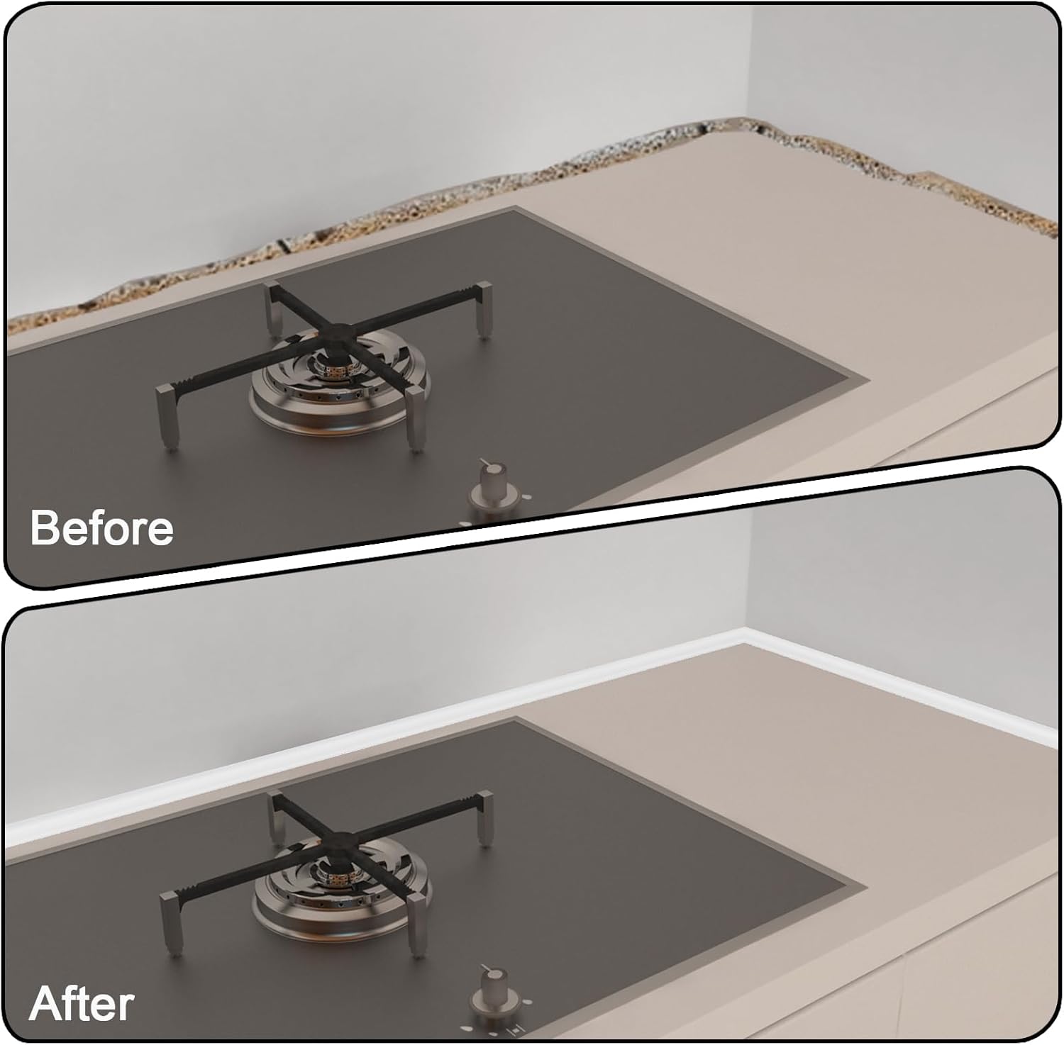 (Blanc) 5 mètres Moulure Auto Adhesive en Triangles, Moulure Plafond Autocollante, Moulage Flexible Joint Plafond Mur Quart de Rond en TPE - 5