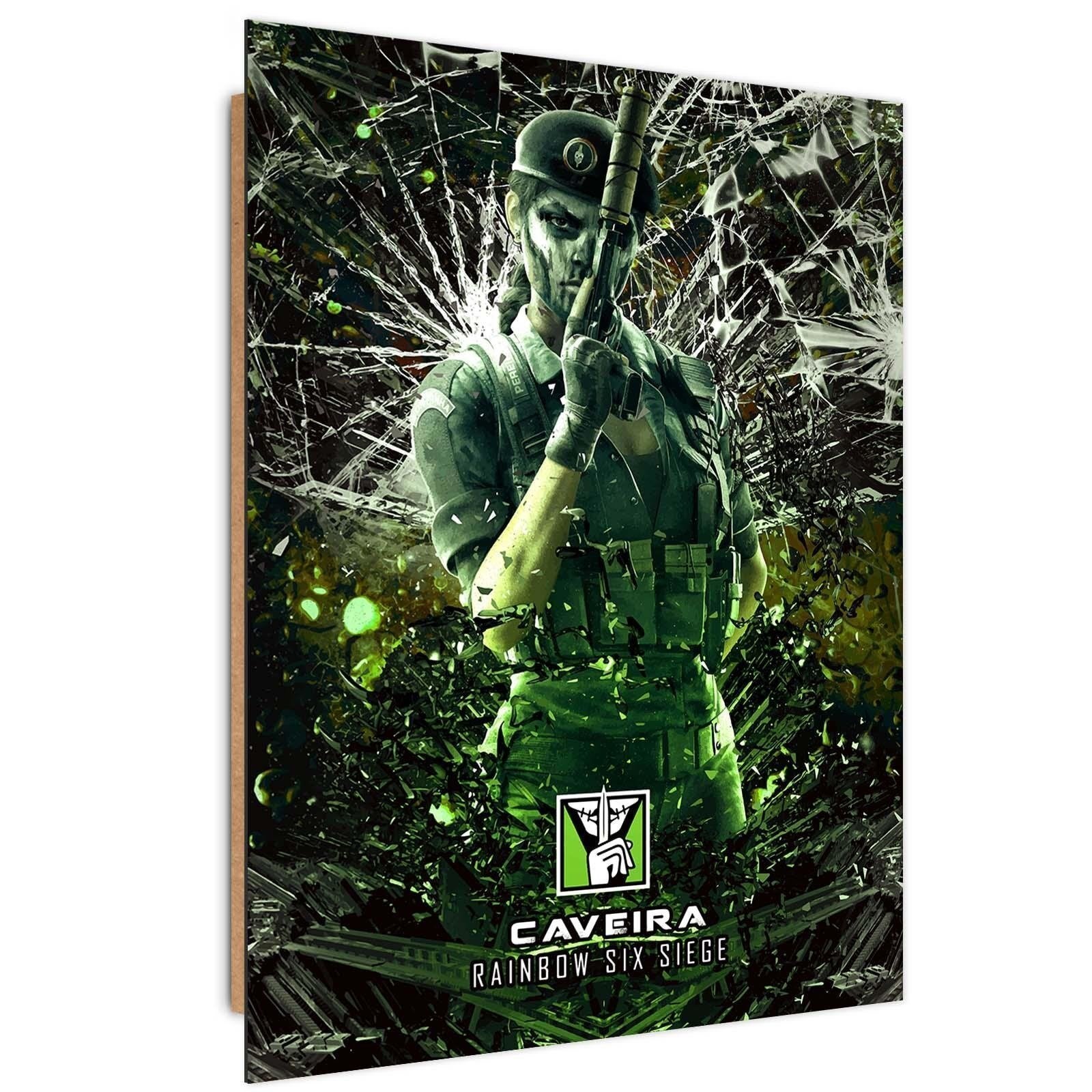 Tableau bois Rainbow Six Siege Caveira - 70 x 100 cm | Leroy Merlin