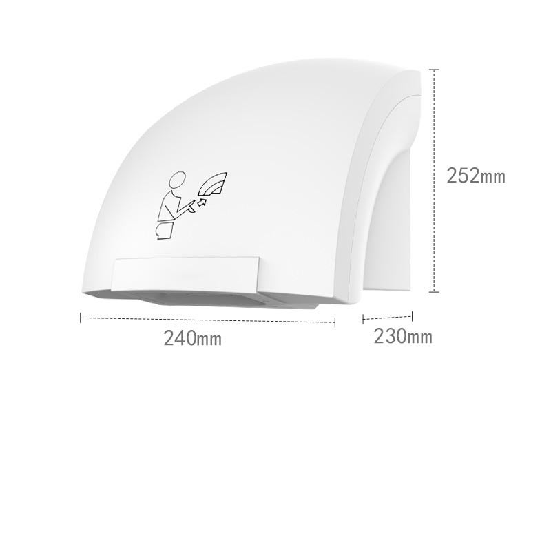 Asciugamani automatico compatto da 1200 W con rilevamento a infrarossi, asciugatura rapida, leggero e silenzioso per uso domestico e commerciale - 5
