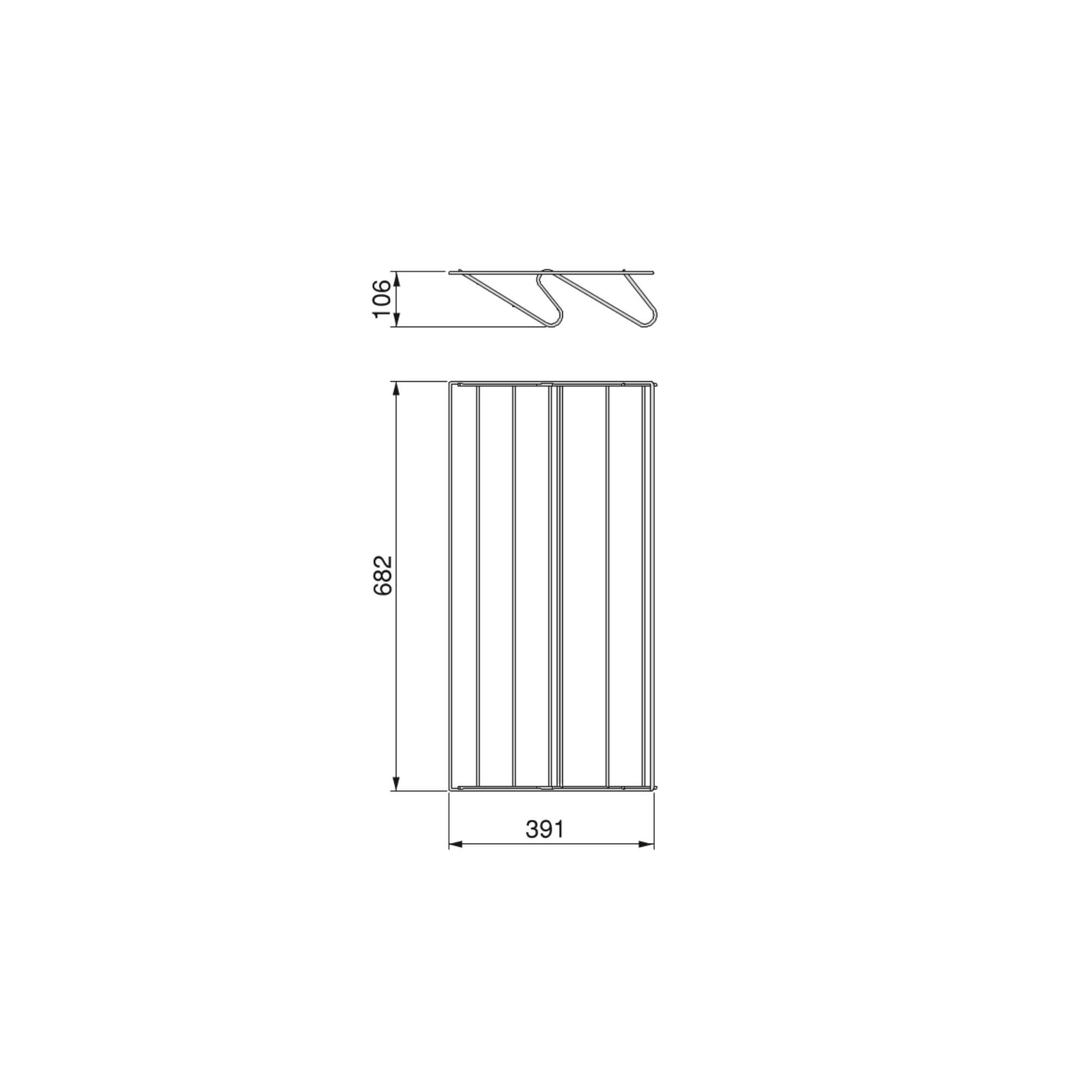 Emuca Tiroir à chaussures pour placards et commodes Hack, 682 (M80), Peint gris pierre, Acier, 1 lot de 2 unités - 2