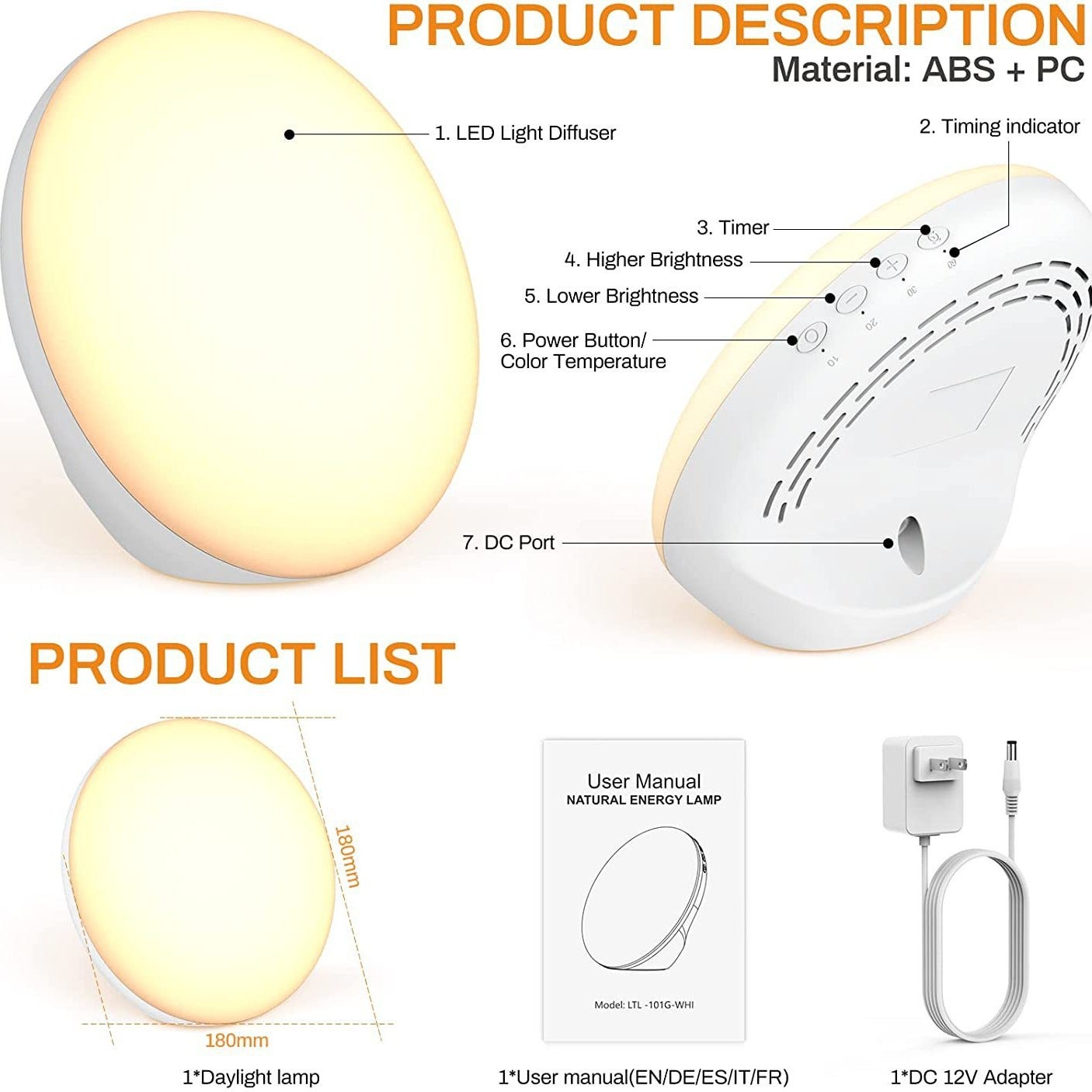 Stai acquistando Lumie Task Lampada LED terapia luce, altamente