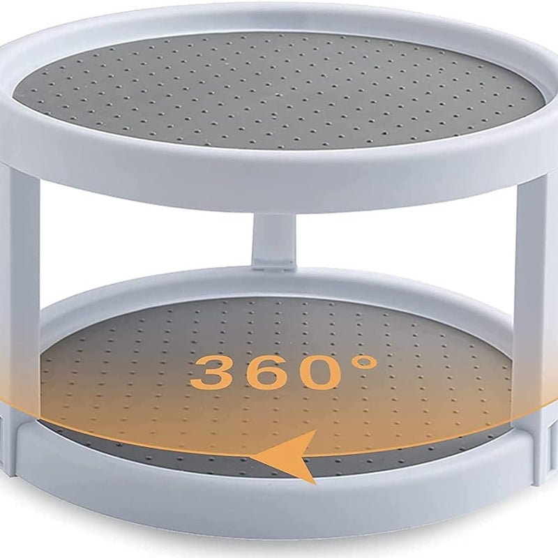 2-poziomowy obrotowy organizer na przyprawy, dwupoziomowa wielofunkcyjna taca kuchenna.