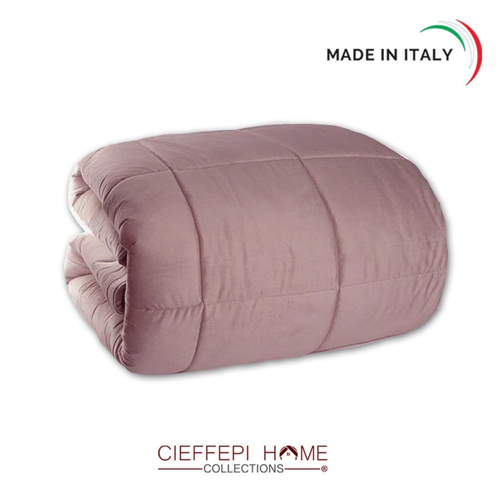 VELVET Trapunta Piumone Matrimoniale o Singolo - Cipria - 1 piazza, singolo - 2