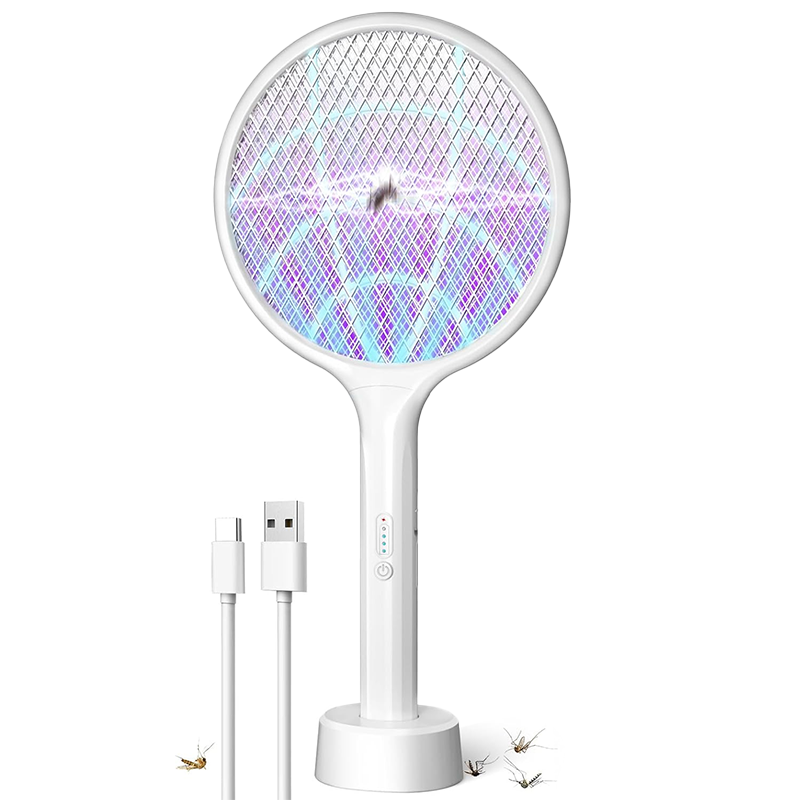 Moscas eléctrico, mosquitos 4000V, mosquitos 2 en 1 con red de ...