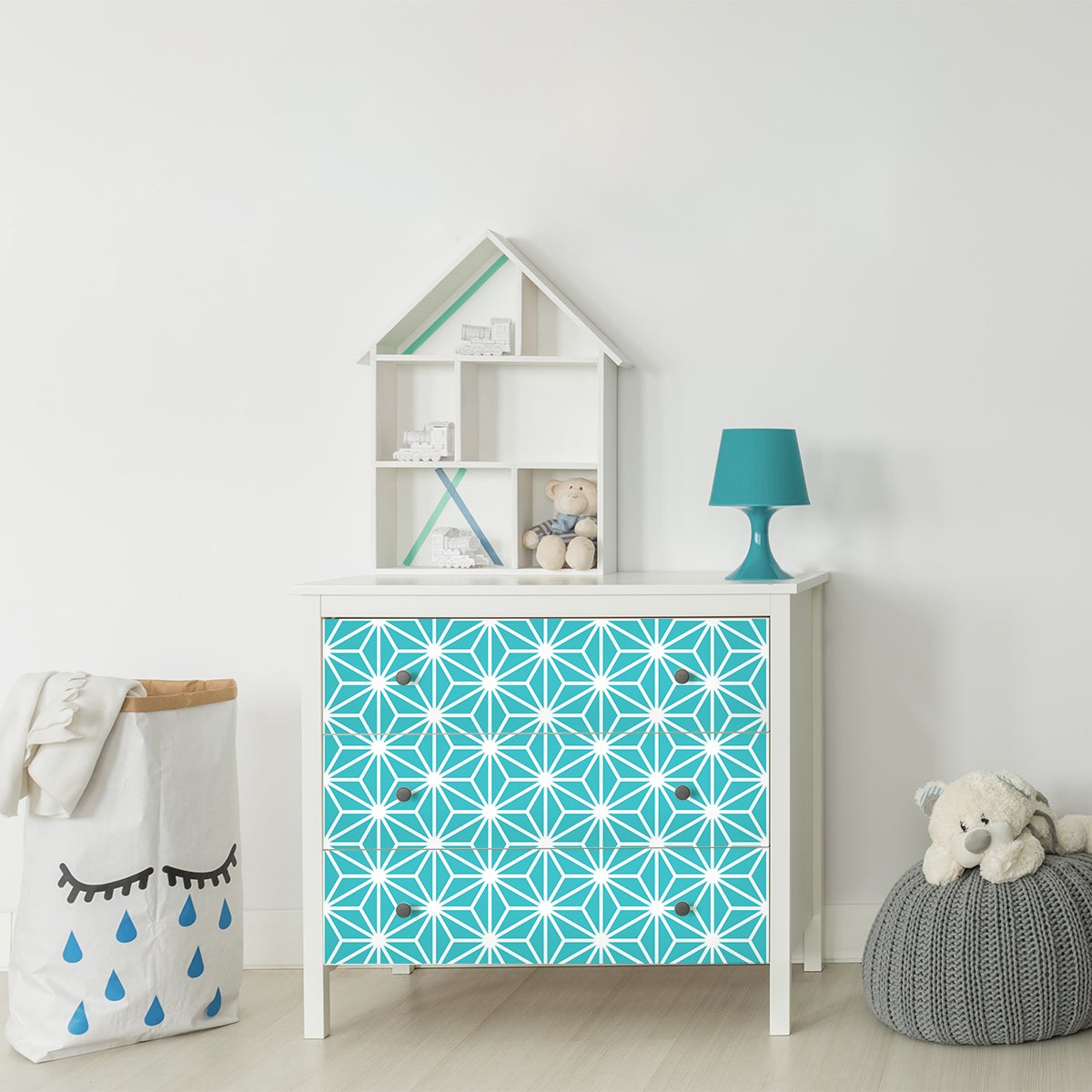 Vinilo muebles escandinavo serland - adhesivo de pared - revestimiento sticker mural decorativo - 60x90cm