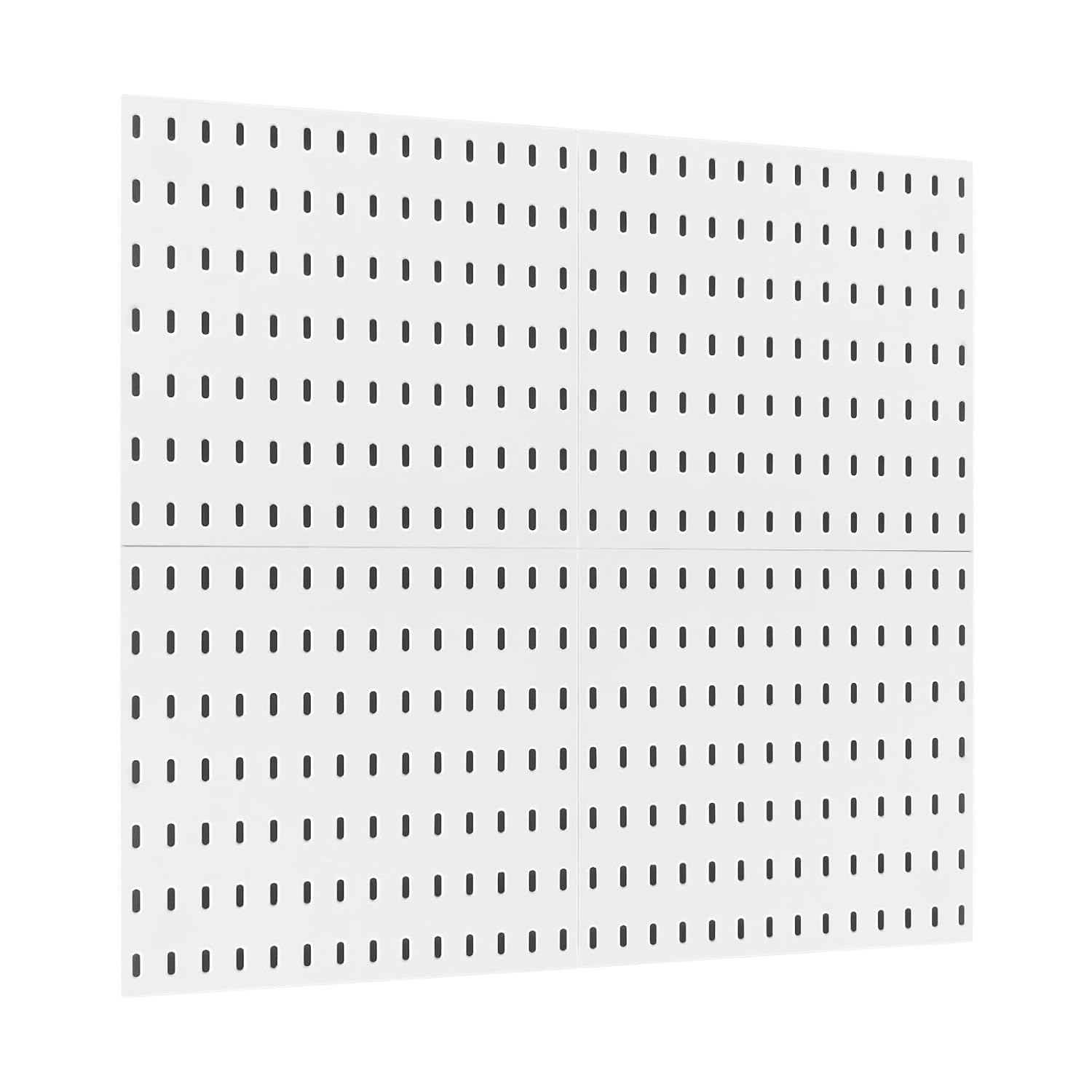 Panneau Perforé Mural 280x280 mm Organiseur Garage en Plastique avec 4 Panneaux Perforés, Accessoires, Kit Rangement d'Outils pour Bureau, Blanc - 4