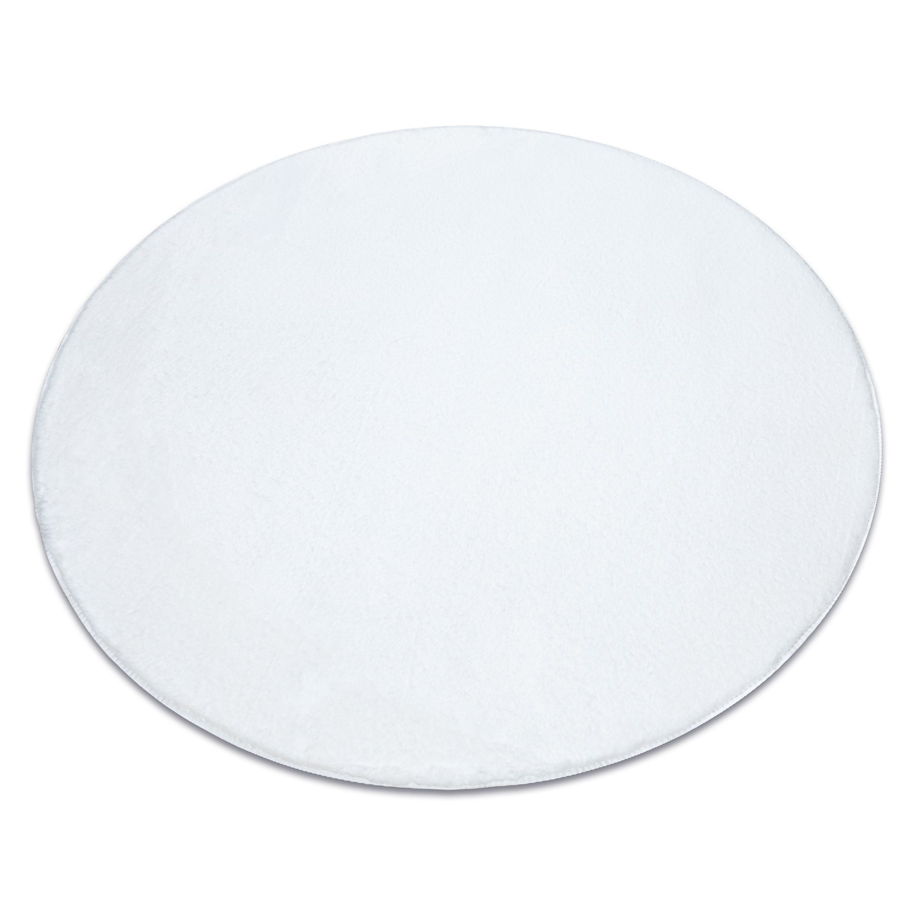 Dywan POSH koło Shaggy kość słoniowa gruby, pluszowy, antypoślizgowy, do prania koło 60 cm
