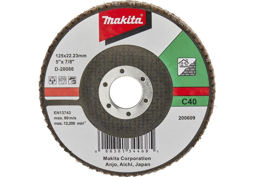 Makita D-28357 Disco A Lame In Oxido Di Alluminio Ceramico – Curvo, Per Acciaio Inox, Titanio, Grano 80, Diametro 125 Mm - 2