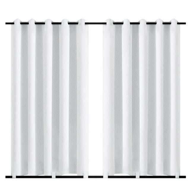 Rideau D'extérieur Imperméable, Étanche Anti-Poussière Rideau Voilage Blanc, pour Porche Avant Pergola Cabanon Gazebo, Ensemble De 2 Panneaux (W52 x L96( 132 * 243cm Rideau D'extérieur Imperméable, Étanche Anti-Poussière Rideau Voilage Blanc, pour Porche Avant Pergola Cabanon Gazebo, Ensemble De 2 Panneaux (W52 x L96( 132 * 243cm
