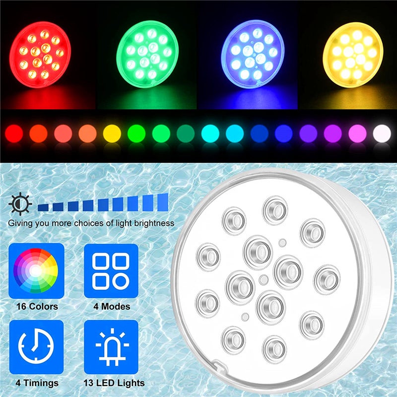 Lumières De Piscine Flottantes, Lumière De Piscine à Couleur Changeante Qui Flotte, Décor Lumineux LED Pour Baignoire (alimenté Sur Piles AAA, Non Incluses