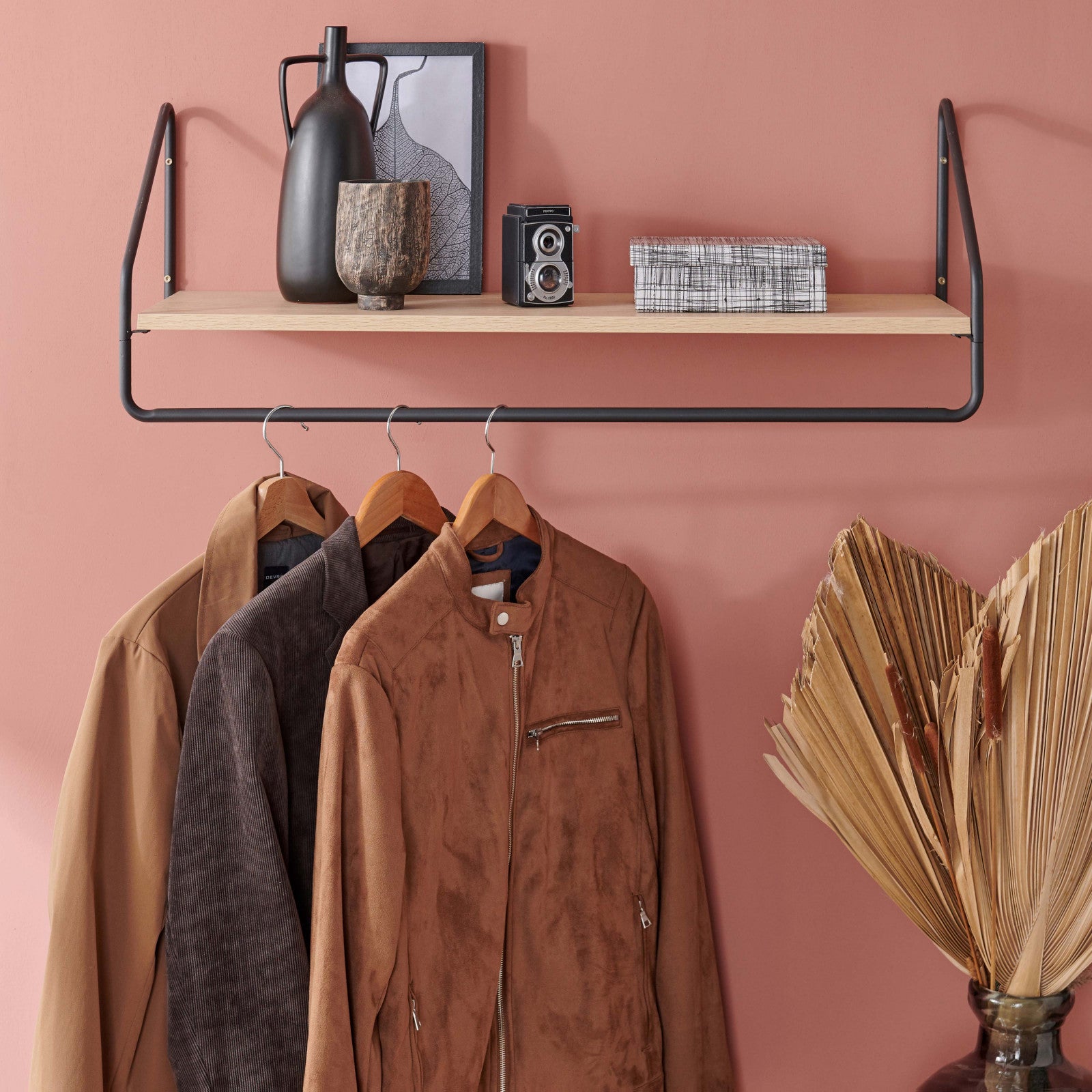 Armadio a muro in legno e metallo NELO - 4