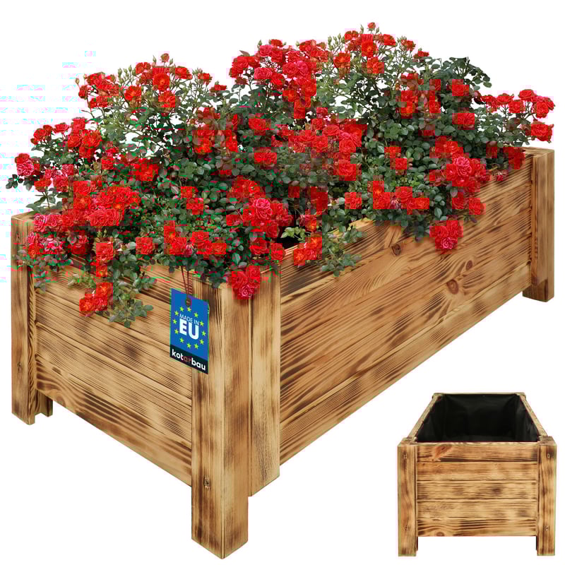 Doniczka donica ogrodowa skrzynia skrzynka taras drewniana 79x39 na kwiaty - KOTARBAU