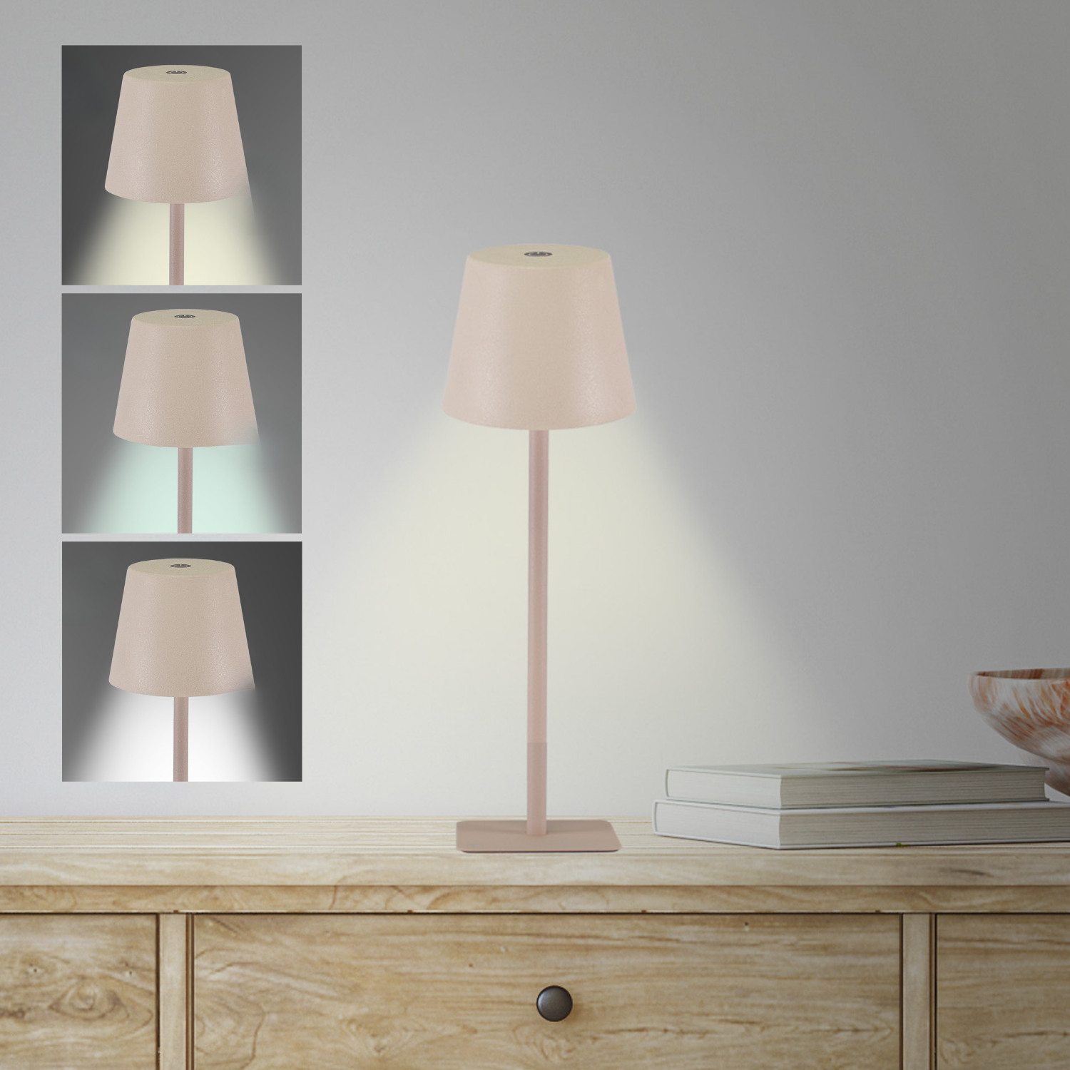 Lampada da tavolo ceramica (H43 cm) Dune Bianco - Illuminazioni