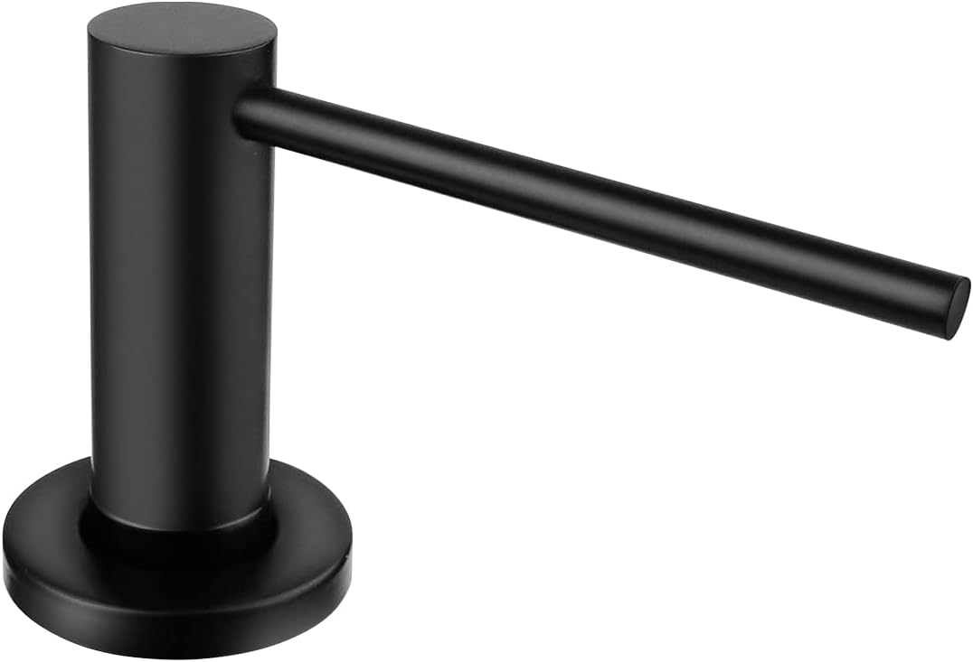 Wbudowany dozownik mydła do zlewu, idealny do kuchni i łazienki. Pompka ze stali nierdzewnej, butelka 500 ml, z możliwością ponownego napełnienia.