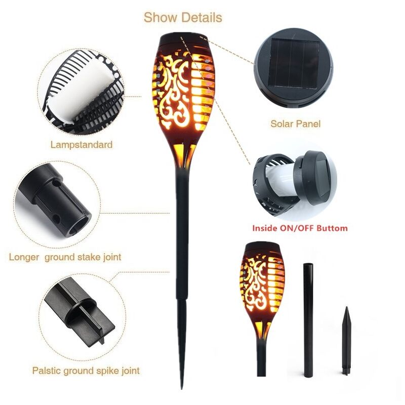 Lampy solarne – dekoracje ogrodowe – wodoodporne latarki, latarnie ogrodowe – zestaw 8 szt. - 4