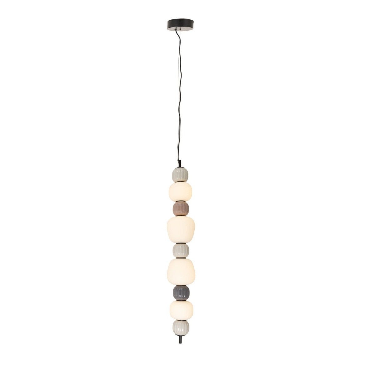 Lampa sufitowa ryflowana LED MODERN 32W ciepła 1922lm szkło czarno-szara wym:121x90x14cm IP20 Maxlight - 3