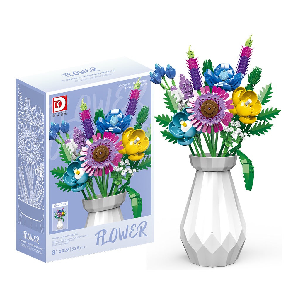 Ensemble de construction de bouquet de fleurs, 9 types de fleurs artificielles, collection botanique et décoration