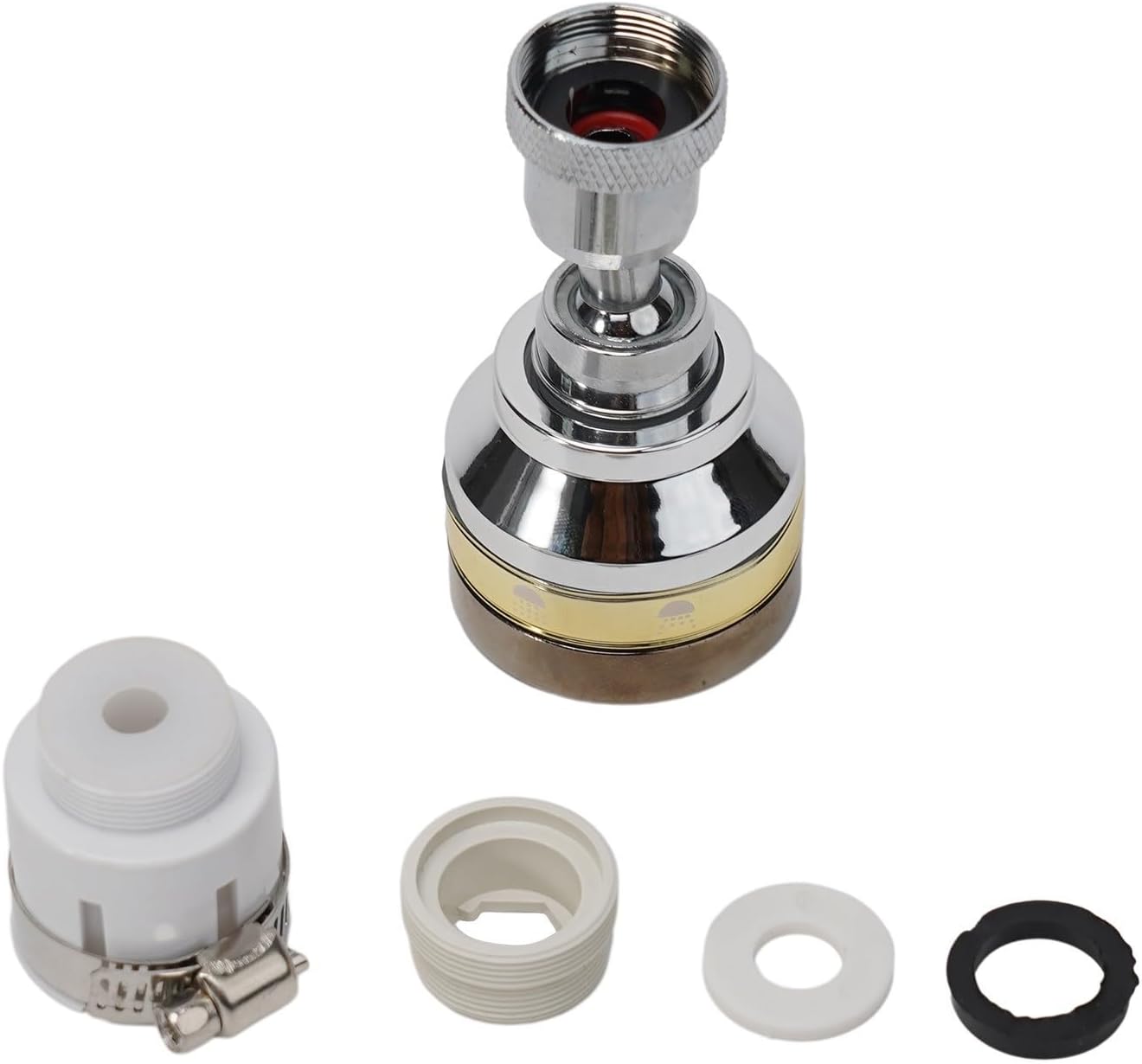 Aerator rotativ din alamă, regulator de jet anti-stropire, niveluri reglabile, economisire apă, flexibil, durabil, adaptor cm cm cm cm