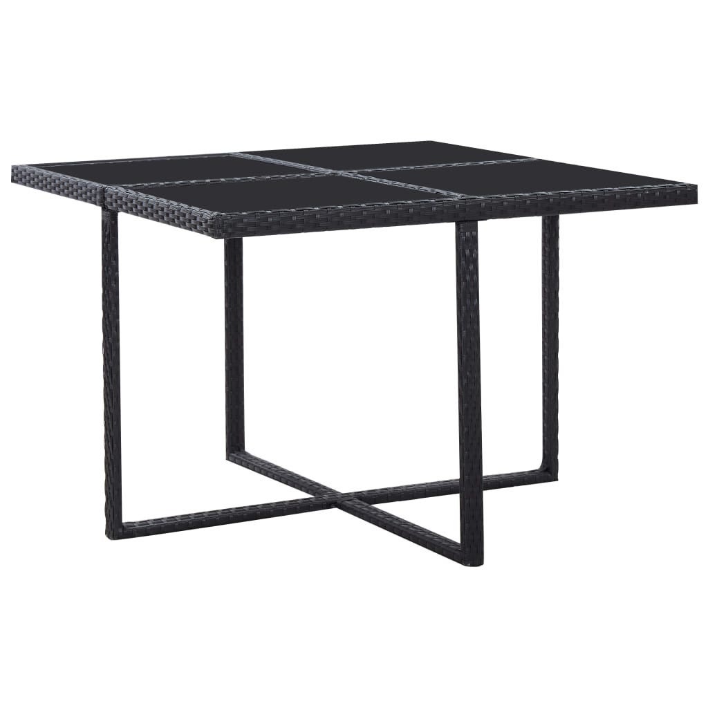 Salon de jardin 9 pcs avec coussins Résine tressée Noir 36 - 7