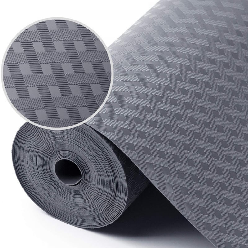 Wkładka do szuflady, nieprzylepna, antypoślizgowa, mata do lodówki, do przycięcia na wymiar (szara/50 x 600 cm)