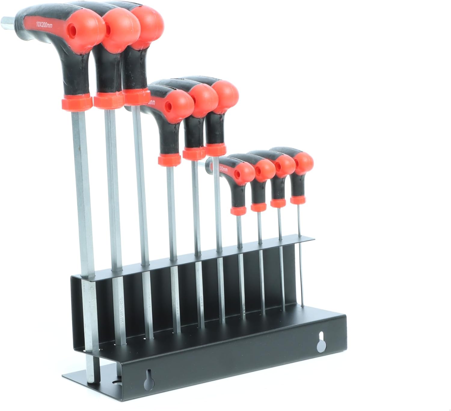 Jeu de Clés hexagonales Mâle avec Support Clé Allen à Six pans Poignées en forme de T Kit 11 pièces - 3