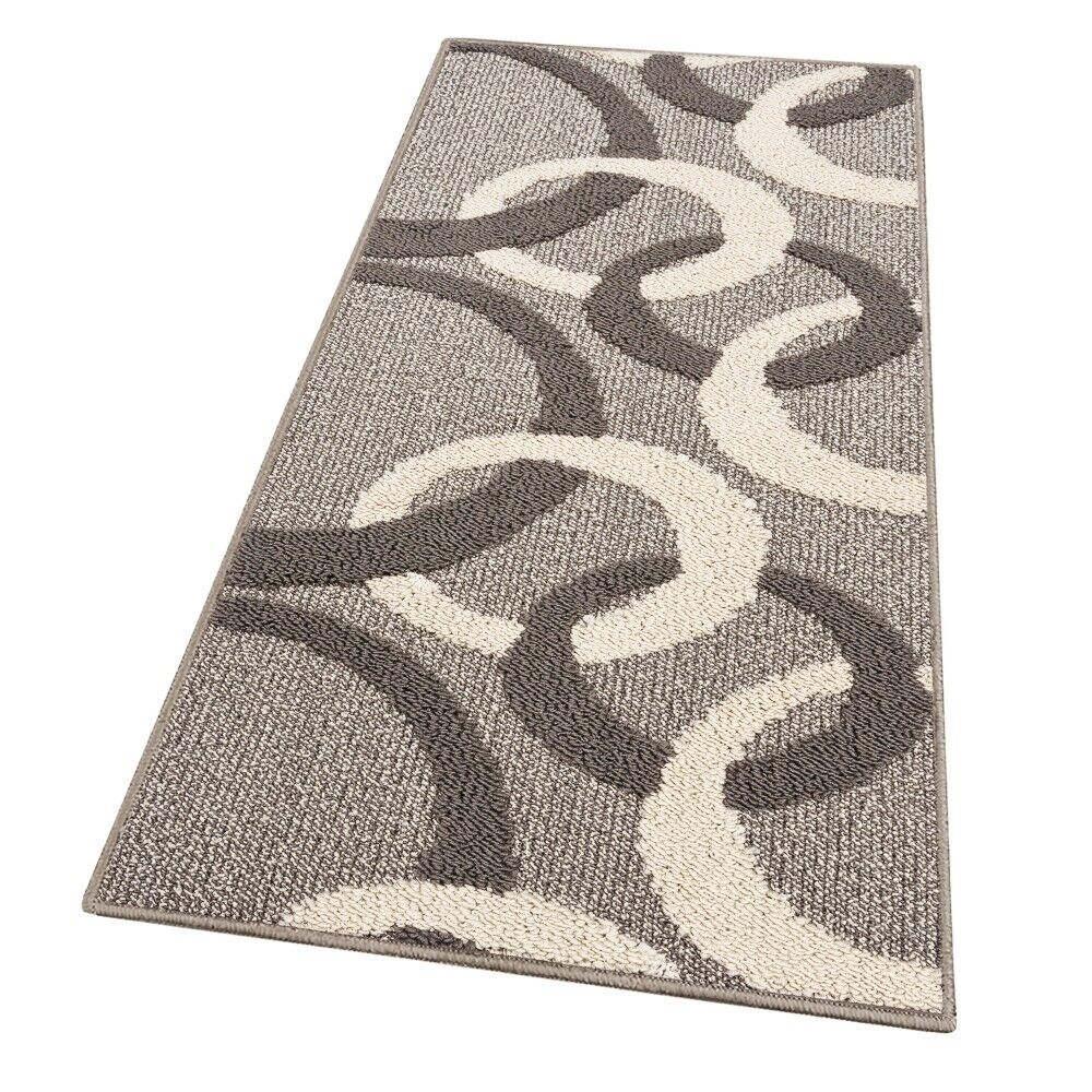 Dywanik Kuchenny 50x100 Cm Trójwymiarowy Okręgi 3D Absorbent Miękki Nowoczesny Antypoślizgowy Beżowy
