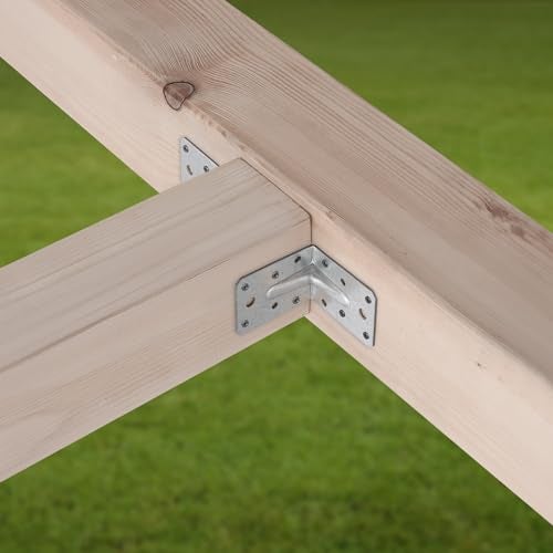 Lot de 12 Cornières en acier 75x75x55 mm - Equerres de fixation galvanisées renforcées - Connecteurs d'angle - KOTARBAU - 2