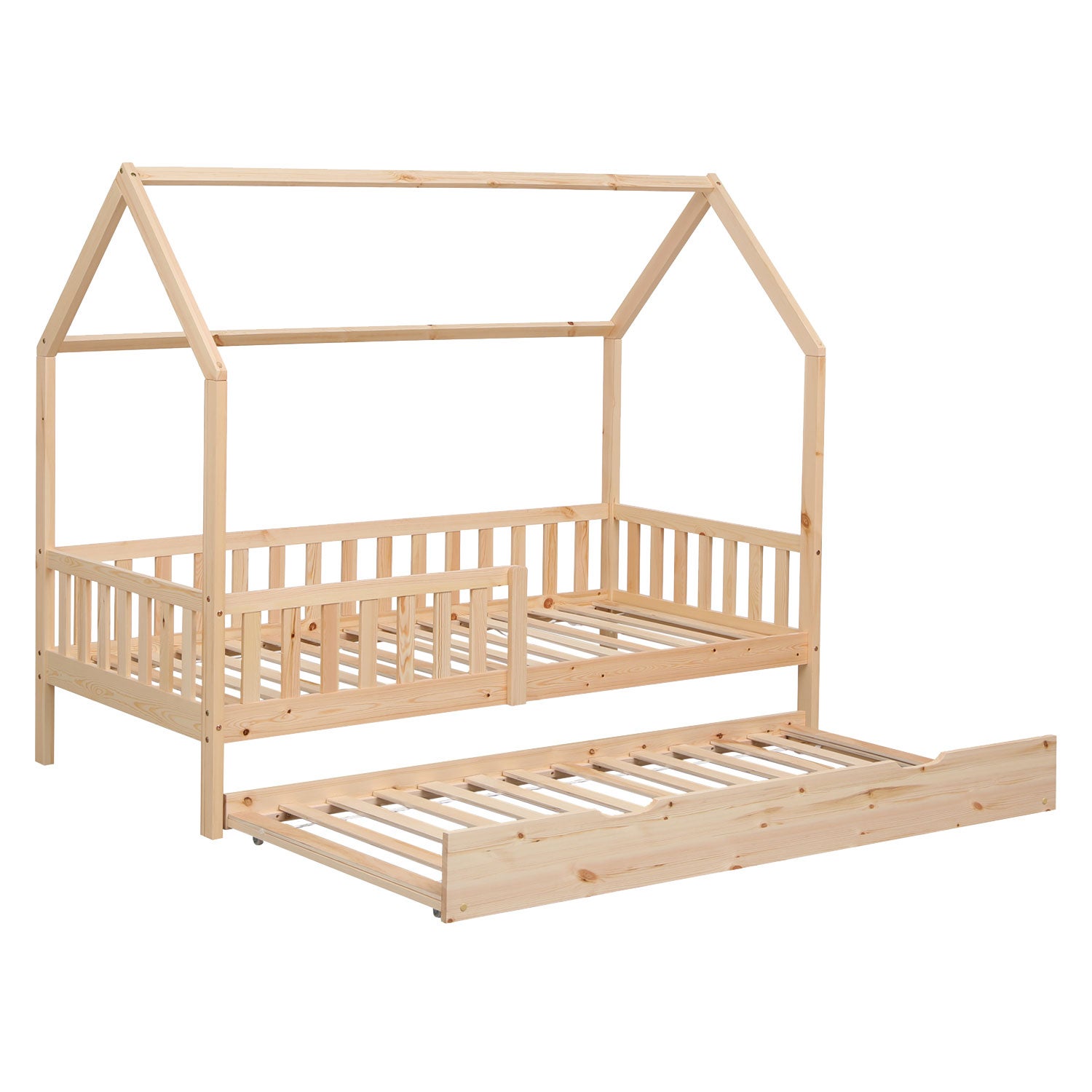 Lit cabane gigogne pour enfant en bois 2 places MARCEAU - 3