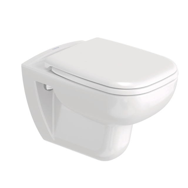 Cuvette WC suspendu sans bride DURAVIT D-Code avec abattant frein de chute déclipsable