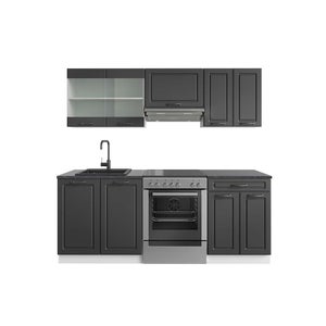 Vicco Cuisine Fame-Line, Anthracite Maison De Campagne Blanc 200cm Pt Chene 93186302
