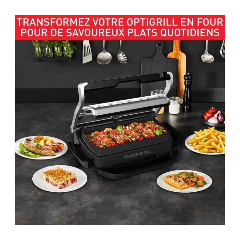 TEFAL GC724D12 Optigrill+ XL Grill viande, 9 programmes, Mode manuel, Decongelation, Surface de cuisson XL, Accessoires inclus - 4