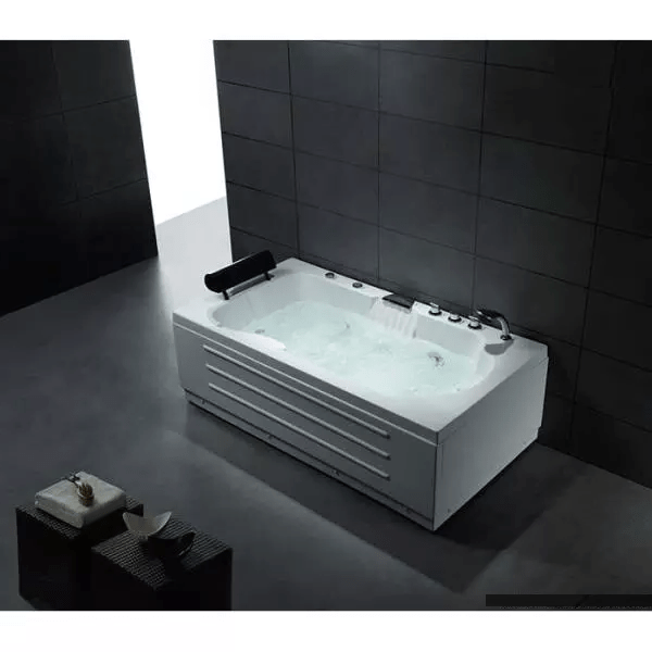 Mexen Nila baignoire autonome cannelée 170 x 75 cm, blanche, trop-plein