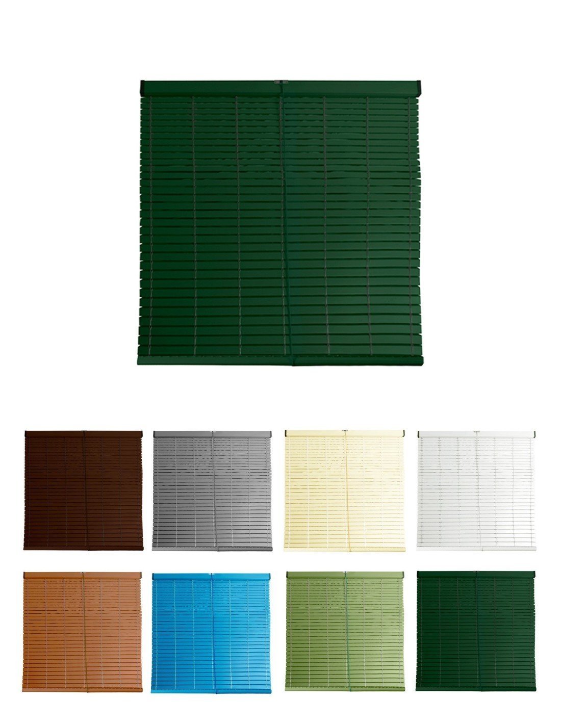 Persiana de pvc alicantina con polea metálica | persiana enrollable | estor enrollable para ventanas, puertas, salón y cocina | 130 x 220 cm (verde a