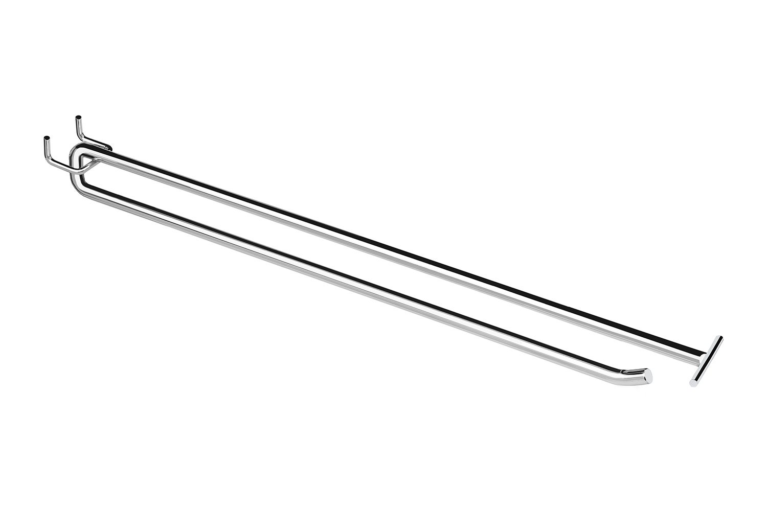 Zestaw 100x Zawieszka pojedyncza z wysięgnikiem europerforowana 35cm fi8 srebrny KTD