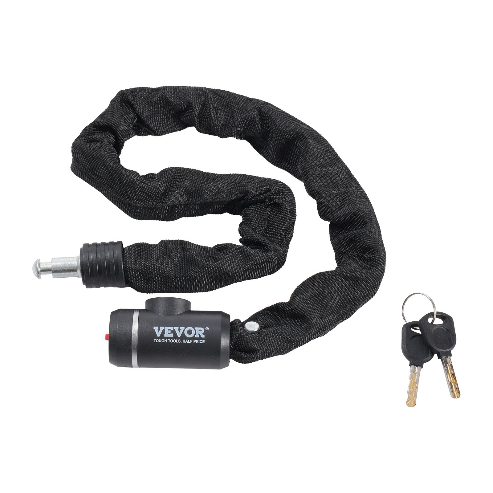 Zapięcie do łańcucha rowerowego Zapięcie do łańcucha motocyklowego 88cm 8mm 2 klucze VEVOR