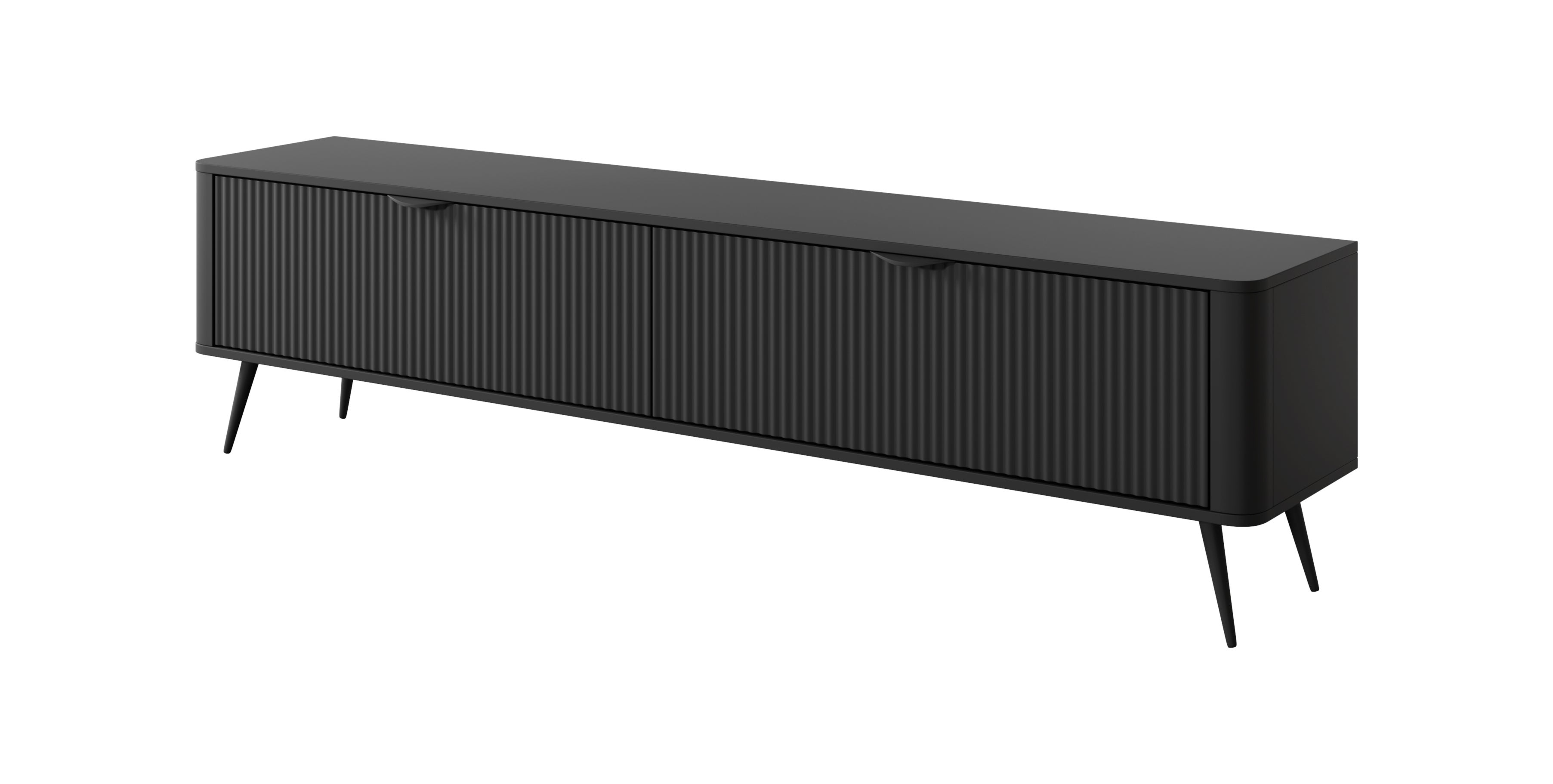 Stojak pod TV: Czarny, 200 x 38 x 51,2 cm