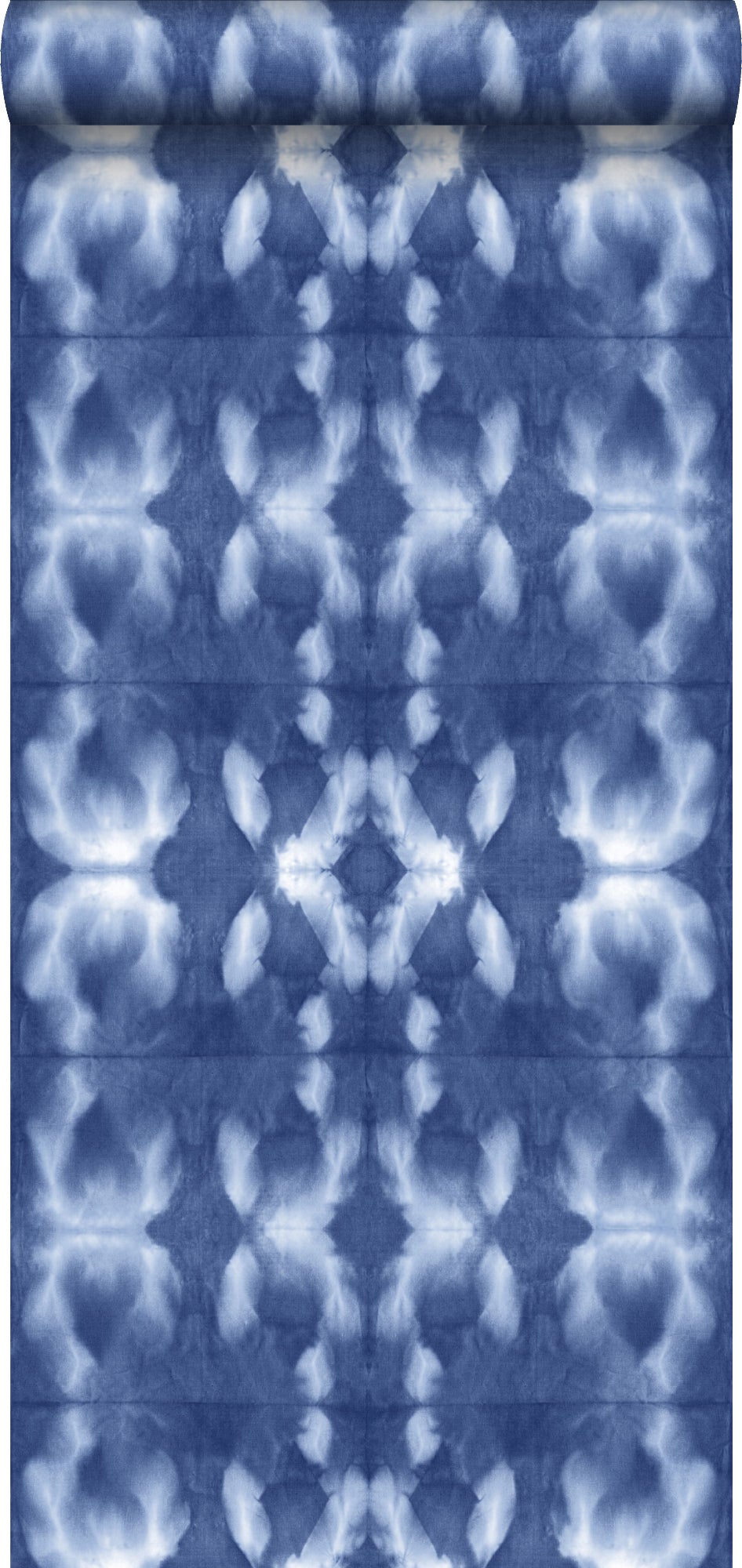 Tapeta motyw shibori tie-dye jeans indygo - 53 cm x 10.05 m - ESTAHOME