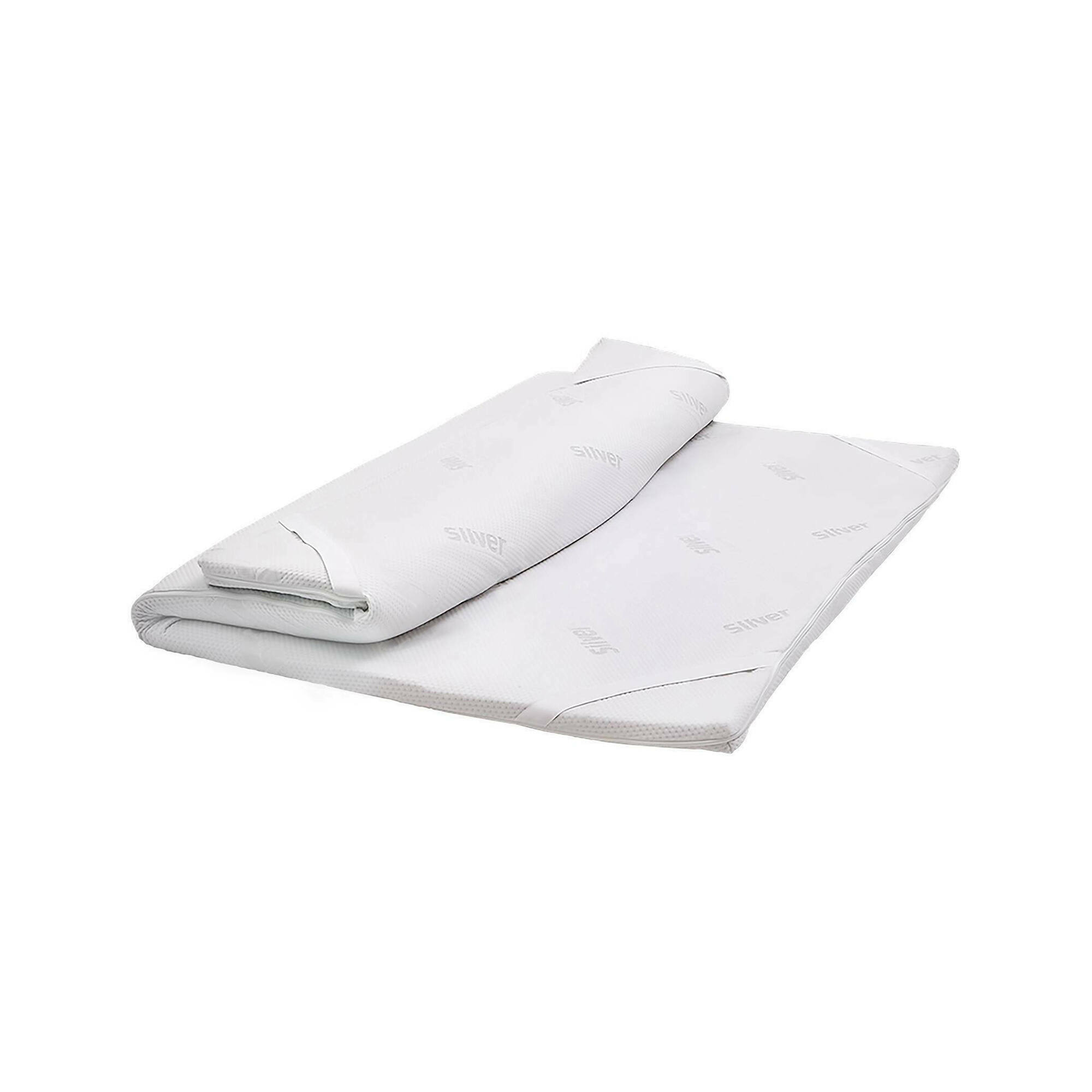 Topper renueva colchón en memory foam, 100% made in italy, antiácaros, hipoalergénico y antibacteriano, cm 160x200h5