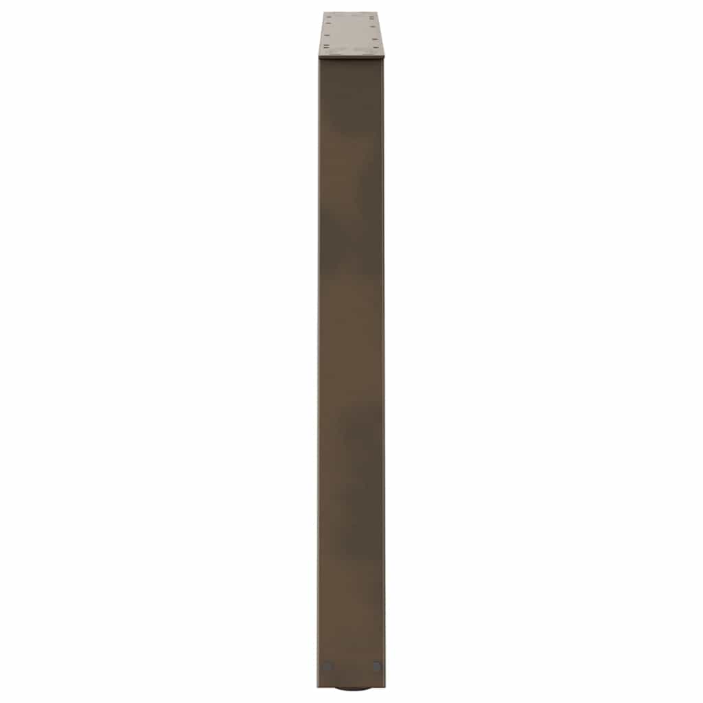 Maison Exclusive - Pieds de table à manger en forme de V, 2 pièces, acier l, 90 x (72-73,3) cm - 6