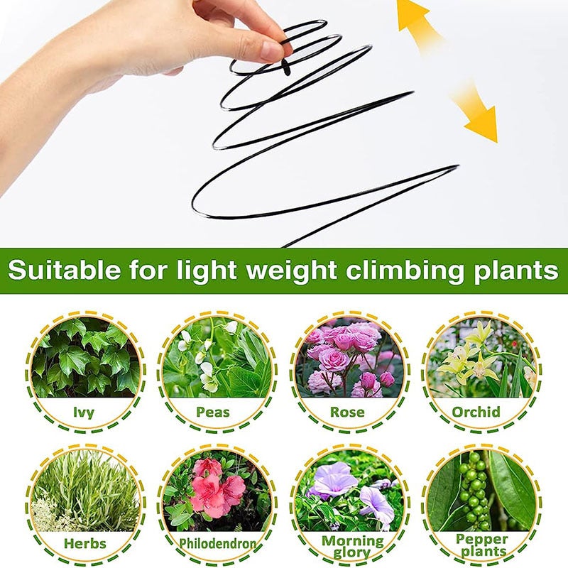 2pcs Plant d'escalade en spirale Support de treillis de jardin réglables pour la fleur, le soutien des plantes de vigne - 8