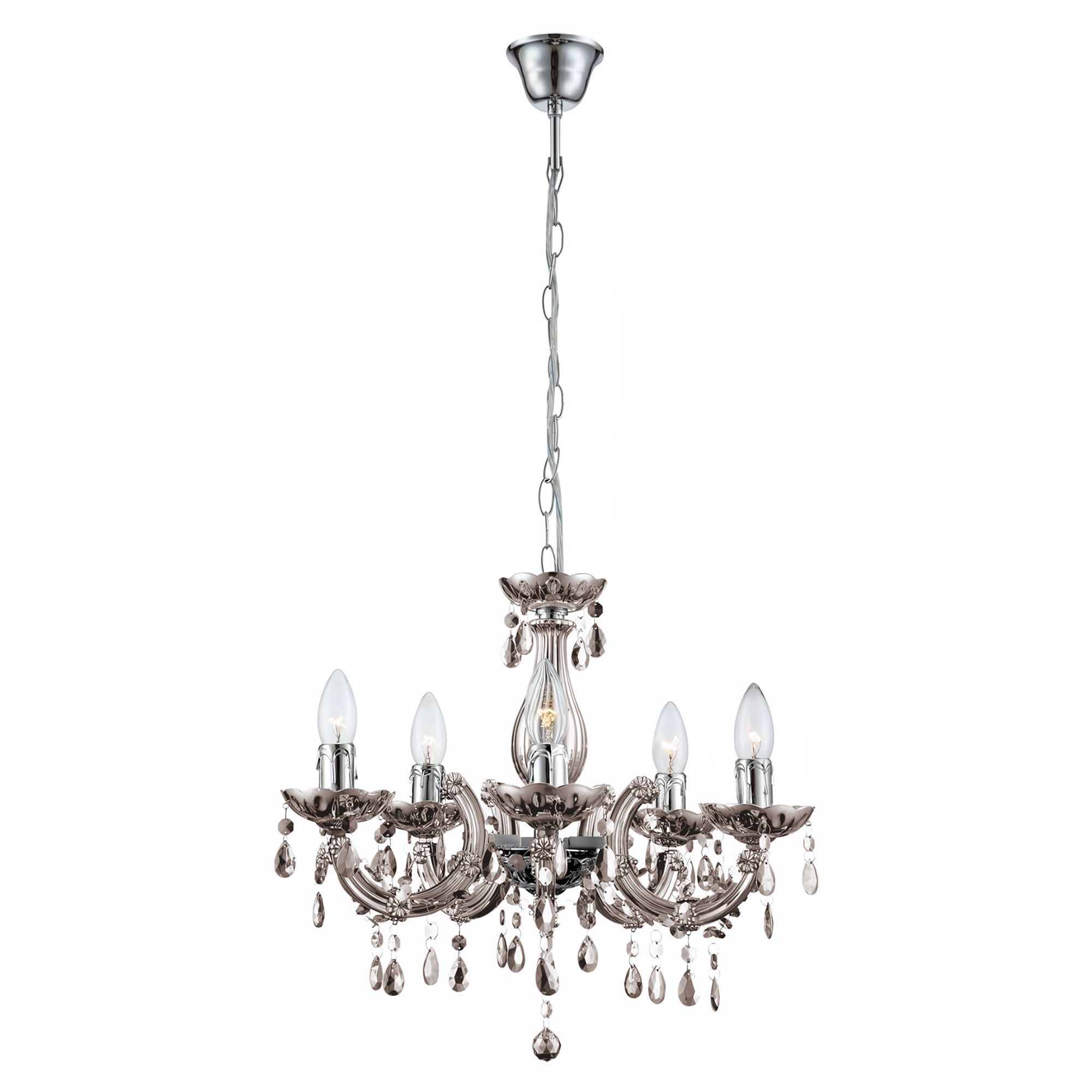 Lampa Sufitowa Wisząca Toolight Ebt003-5Cp Szary