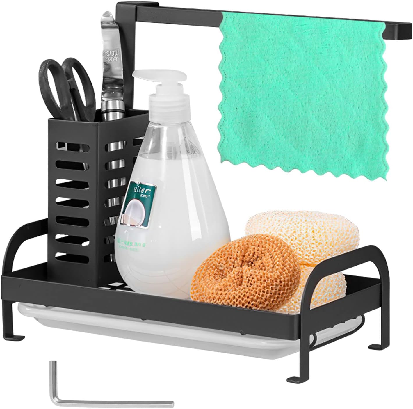 Porte Éponge Évier Cuisine, Porte-Éponge, Porte-Éponge Auto-Adhésif, Rangement Evier